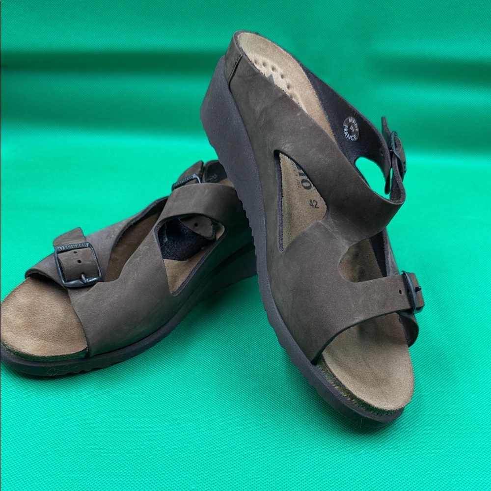 Mephisto Brown Leather Women's Sandals